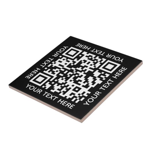Carreau Ajouter votre propre code QR texte Scan Minimal Si (Côté)