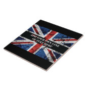 Carreau Ajouter votre texte sur le drapeau anglais Jeu d'o (Côté)