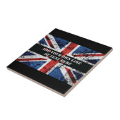Carreau Ajouter votre texte sur le drapeau anglais Jeu d'o (Côté)