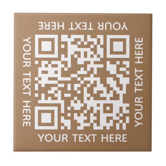 Carreau Ajoutez votre propre code QR texte Scan Minimal Si (Devant)