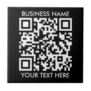 Carreau Ajoutez votre propre code QR texte Scan Minimal Si