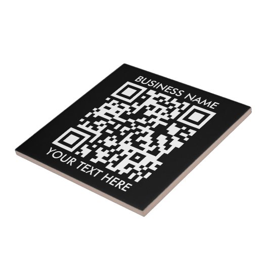 Carreau Ajoutez votre propre code QR texte Scan Minimal Si (Côté)