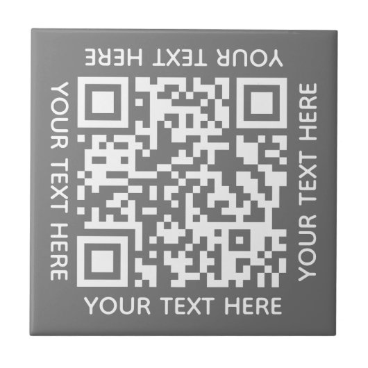Carreau Ajoutez votre propre QR Code text Scan Minimal Sim (Devant)