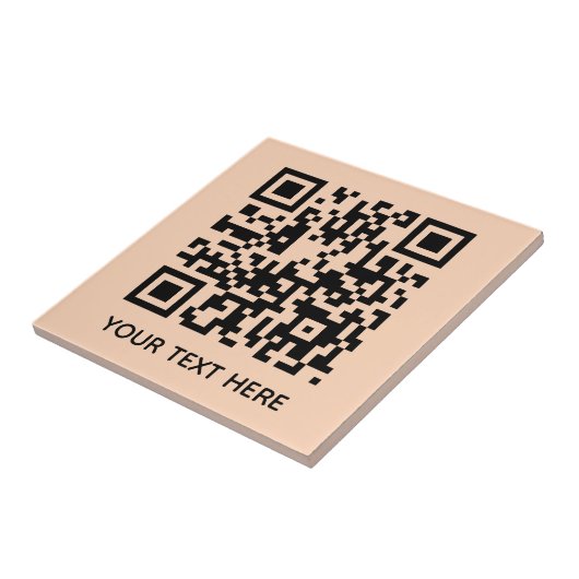 Carreau Ajoutez votre propre QR Code text Scan Minimal Sim (Côté)