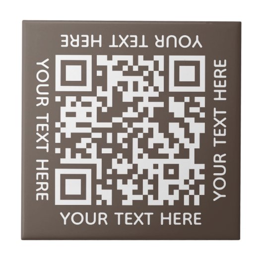 Carreau Ajoutez votre propre QR Code text Scan Minimal Sim (Devant)