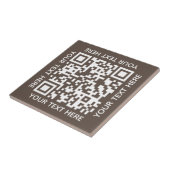 Carreau Ajoutez votre propre QR Code text Scan Minimal Sim (Côté)