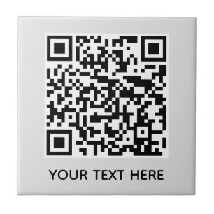Carreau Ajoutez votre propre texte de code QR Scan Minimal