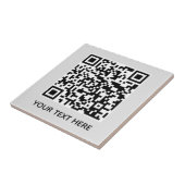 Carreau Ajoutez votre propre texte de code QR Scan Minimal (Côté)