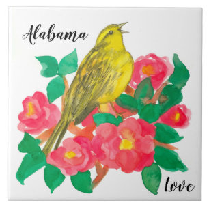 Carreau Alabama Love Yellowhammer Camellia Fleurs