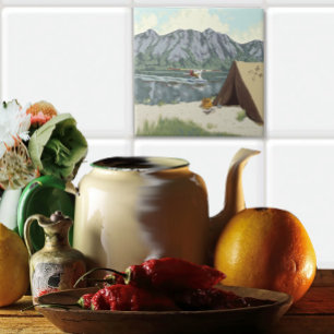 Carreau Alaska Bush Plane Pêche Deer Camp Lodge