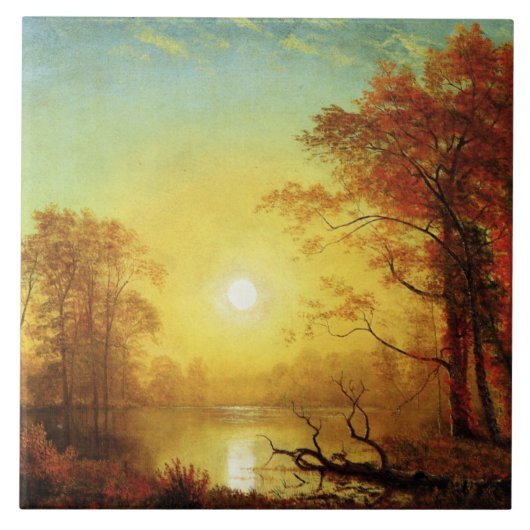 Carreau Albert Bierstadt, lever du soleil, (Devant)