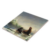 Carreau Albert Bierstadt, Peinture, phoques (Côté)