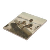 Carreau Albert Edelfeel - Deux garçons sur un carnet (Côté)