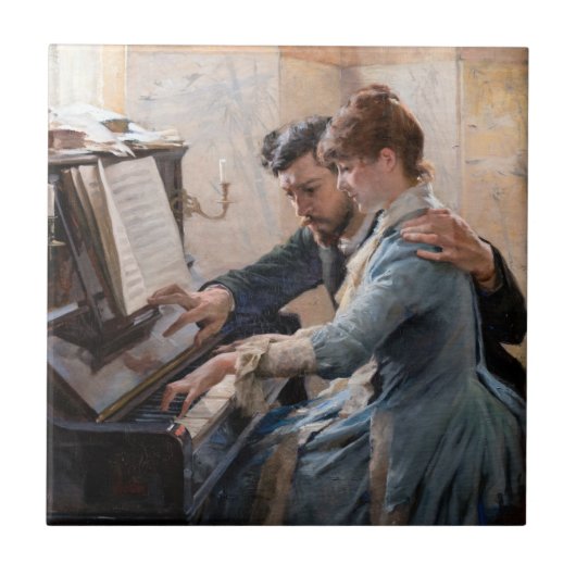 Carreau Albert Edelfeel - Jouer au piano (Devant)