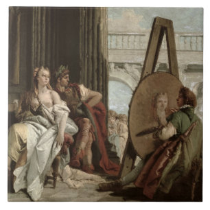 Carreau Alexandre et Campaspe à la maison du peintre