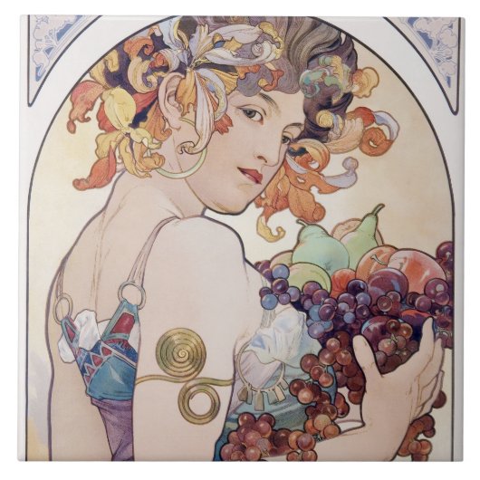 Carreau Alfons Maria Mucha , “ Fruit ” (Devant)
