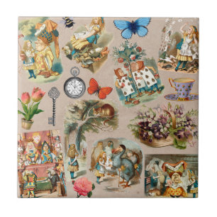 Carreau Alice à Wonderland Cheshire Cat Characters