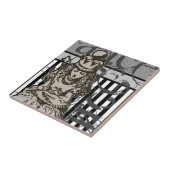 Carreau Alice dans la grunge de la Reine Alice du pays des (Côté)