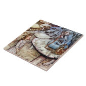Carreau « Alice et la chenille » par Arthur Rackham (Côté)