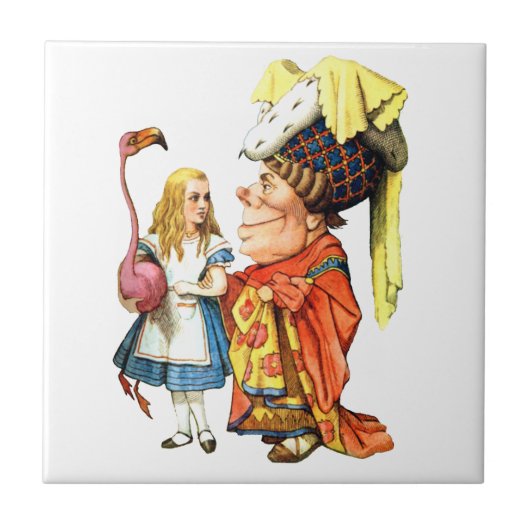 Carreau Alice et la duchesse Discuss Flamingo Croquet (Devant)