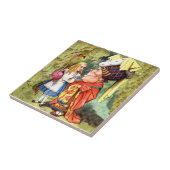 Carreau Alice et la duchesse Play Flamingo Croquet (Côté)