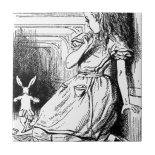 Carreau Alice et le lapin blanc (Devant)