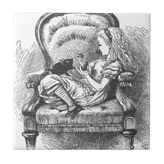 Carreau Alice et son chaton (Devant)