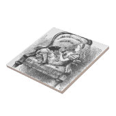 Carreau Alice et son chaton (Côté)