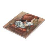 Carreau Alice et son chaton (Côté)