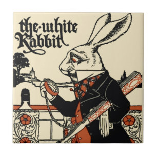 Carreau Alice Lapin Blanc Classique Wonderland
