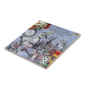 Carreau Alice nonsense rideau merveilleux - Bleu (Côté)