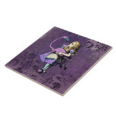 Carreau Alice sombre Rustique Violet profond (Côté)
