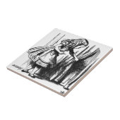 Carreau Alice trouve une porte (Côté)