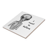 Carreau Alien gris, je veux croire (Côté)