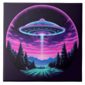 Carreau Alien vaisseau spatial rétro futuriste (Devant)