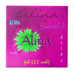 Carreau Alina Nom et irlandais Signification avec Fleur ve