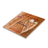 Carreau Alina Nom irlandais Signification avec coeur orang (Côté)