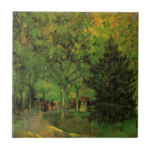 Carreau Allée dans le jardin public, Arles par Vincent van