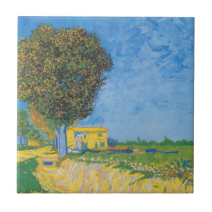 Carreau Allée ensoleillée vibrante & Maison jaune de Van G