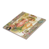 Carreau Allégresse - anges et fleurs (Côté)