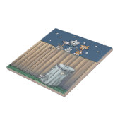 Carreau Alley Chats sur une clôture Carrelage en céramique (Côté)