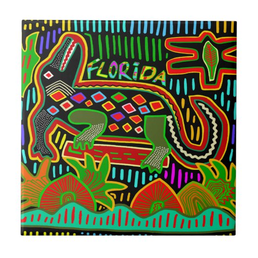 Carreau Alligator de Floride (Devant)