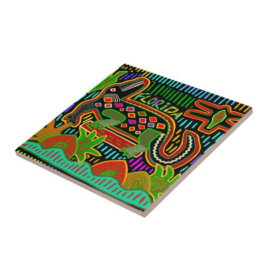 Carreau Alligator de Floride (Côté)