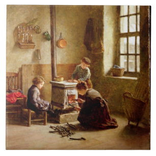 Carreau Allumant le fourneau, 1886 (huile sur le panneau)