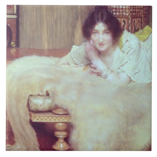 Carreau Alma-Tadema | un auditeur : La couverture d'ours, (Devant)