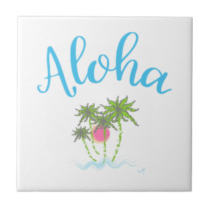 Carreau Aloha été hawaïen de style de plages