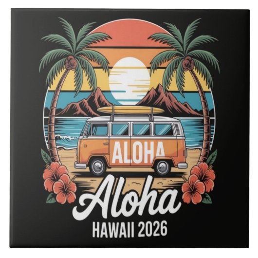 Carreau Aloha Hawaï 2026 (Devant)