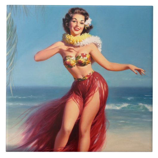 Carreau Aloha Pin Up (Devant)