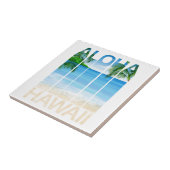 Carreau Aloha plage tropicale d'îles d'Hawaï (Côté)