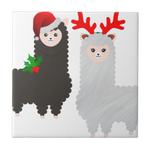 Carreau alpacas de rennes de noël